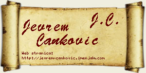 Jevrem Čanković vizit kartica